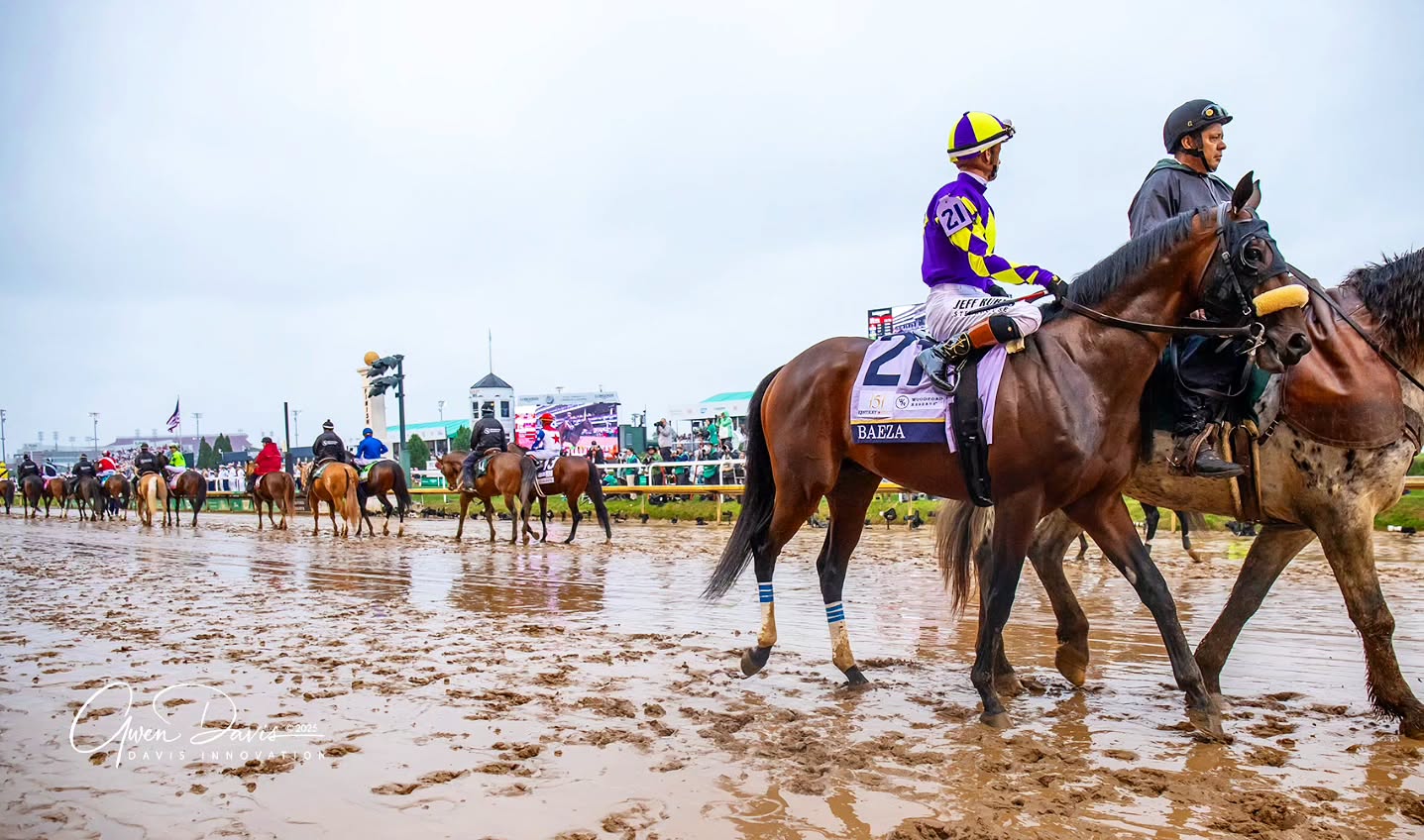 Beautiful Baeza bringing up the rear of the #kentuckyderby post parade.