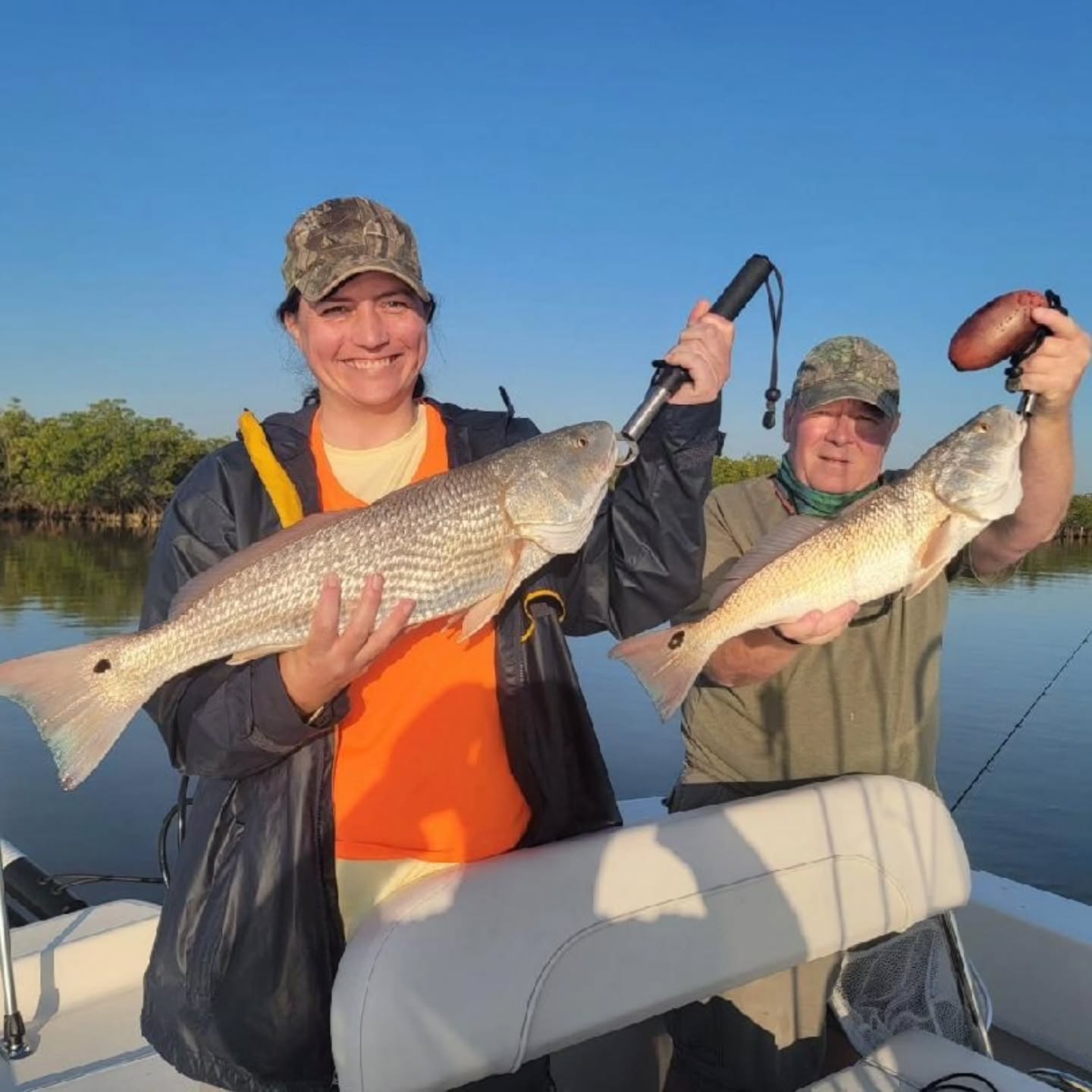Had my uncle from GA come fish Mosquito lagoon with me for a couple days and it didn't disappoint!! #buckedupapparellc #coderedfishingcharters #floridalife #floridafishing #floridafishingproducts #newsmyrnabeach #mosqutiolagoon #4horsemancorks #sordknives #xtratufboots #kto_customrods www.coderedfishingcharters.com