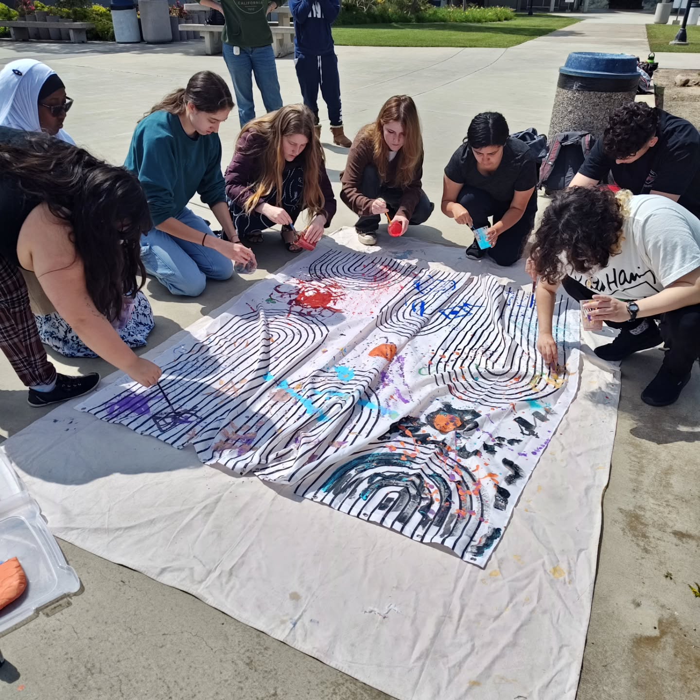 Who needs a canvas when you have a shower curtain!
#DIY
#abstractexpressionism
#unconventional
#artonrandomthings
#acrylicpaint
#showercurtainart
#nolimits
