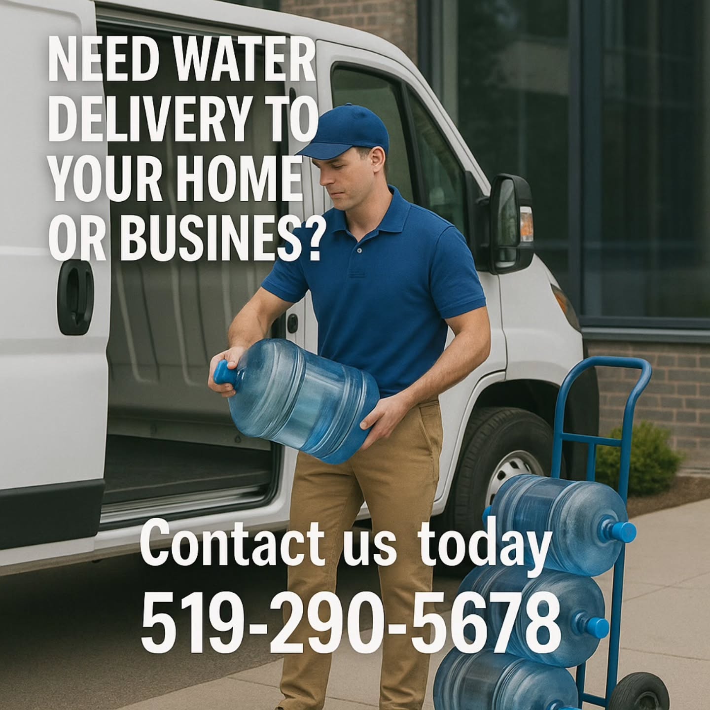 Yes!! We deliver! WATER, ICE, SALT! contact us today 519-290-5678, Woodstock's Water Shop 196 Springbank Ave!