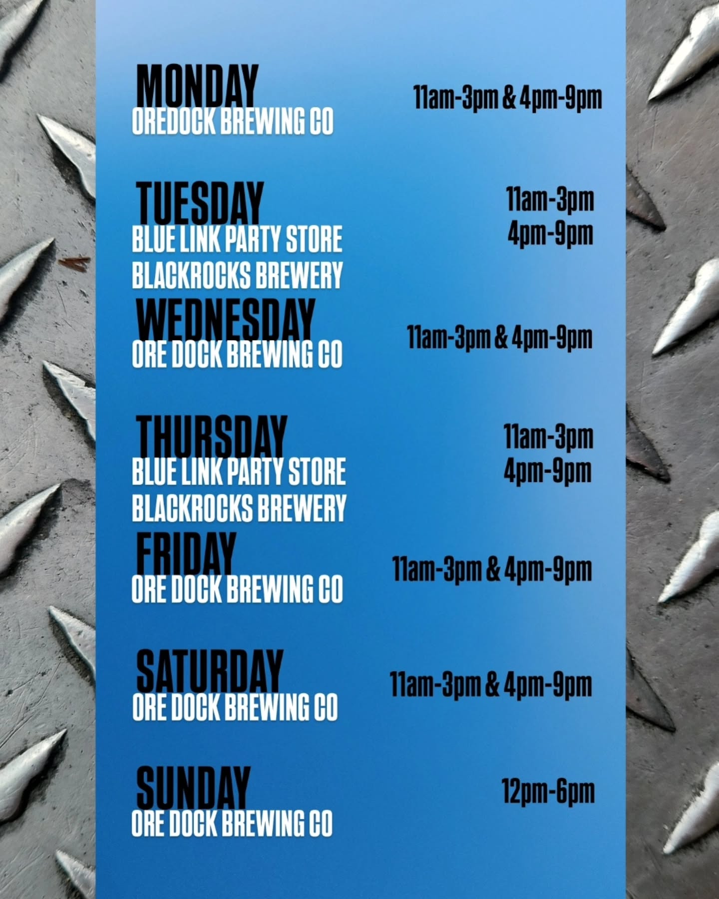 Ah, finally TACO TUESDAY!
If you haven't seen it yet here's this season's schedule, snap a screen shot of this bad boy to find us on the daily!
Keep posted with our socials for any cancelations or changes.