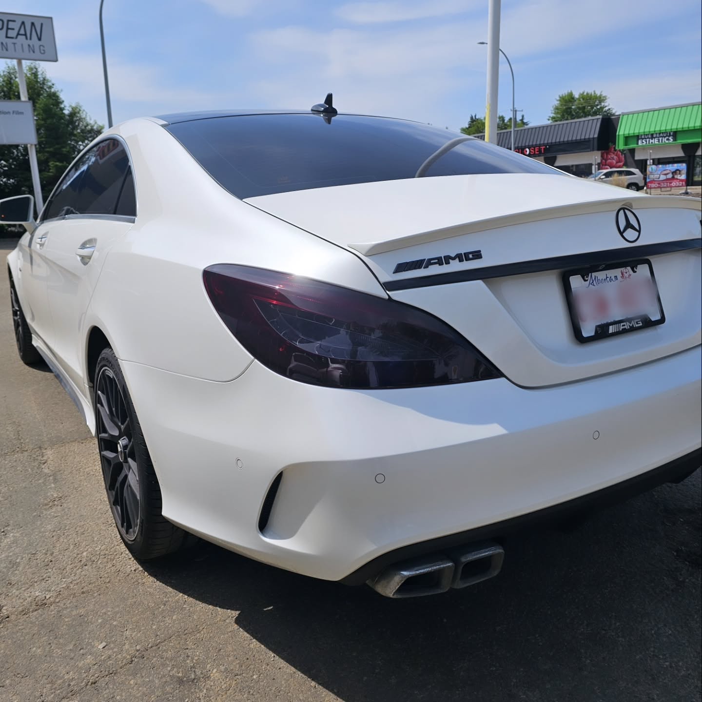 2017 Mercedes-AMG CLS63 S — transformed with a sleek, aggressive aesthetic and serious privacy upgrades.
We wrapped the roof, mirrors, rear chrome lip, and antenna in Gloss Black PPF, and added custom black badges to elevate the AMG’s aggressive styling. The taillights were finished in a dark tint for a cohesive, stealthy rear profile.
To finish the look, we installed XPEL window tint on all 7 windows — 15% on the front, 5% on the rear, plus a 5% windshield brow — enhancing privacy, reducing glare, and helping keep the cabin cool and protected.
-European Auto Tinting- Est. 1994
📞 (780)-438-4676
🌐 EuropeanAutoTinting.com
📧 Sales@EuropeanAutoTinting.com
📍 5723 104 Street NW, T6H 2K1
Our Services Include:
• XPEL Paint Protection Film
• Windshield Protection Film
• Coloured PPF Wraps
• Window & Taillight Tinting
• Paint Correction & Ceramic Coating
#CLS63AMG #MercedesBenz #XPEL #GlossBlackPPF #BlackoutPackage #TaillightTint #WindowTint #CustomBadges #EuropeanAutoTinting #Since1994 #YEGAuto #YEGDetailing #StealthBuild #LuxurySedan #PPFInstall