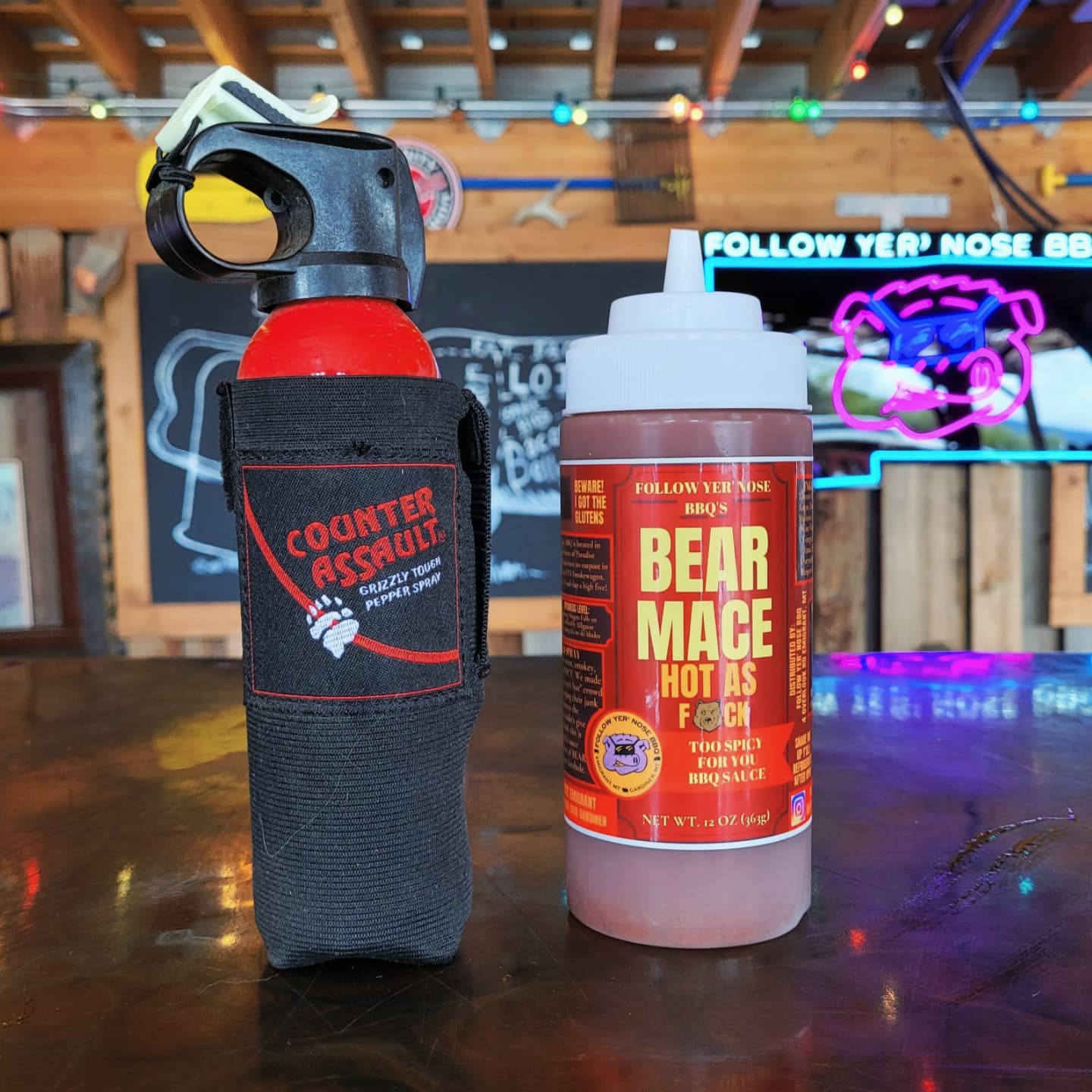 The days are getting hotter, yall. And our make yo face melt hot bbq sauce turns 3 this week! Bear Mace - It's the kind of "Keep behind the counter" BBQ Sauce.
🐻
A wholelotta yall already know. If you dont and are just finding out by reading this, and like some heat on your meat in yo face- come get this Bear Mace on your next BBQ Adventure. Emigrant, Montana.
🌶
Thursday-Monday 11:30-8:00
#bbqsauce #bearmace #barbecue #montana #bearaware