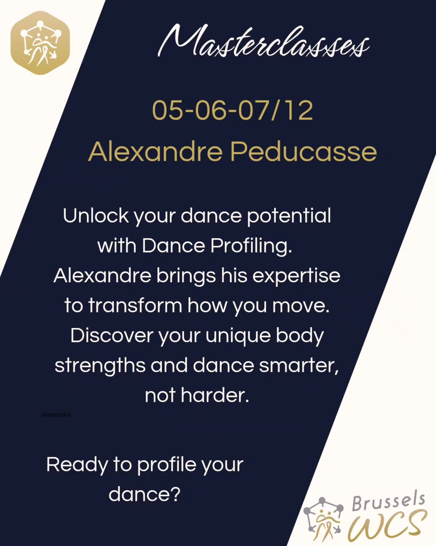 @alexandrepeducasse brings his expertise to transform how you move. Take part in his dance profiling workshops to discover your unique body strengths and dance smarter, not harder !
#brusselswestcoastswing #bwcs #wcsworkshop