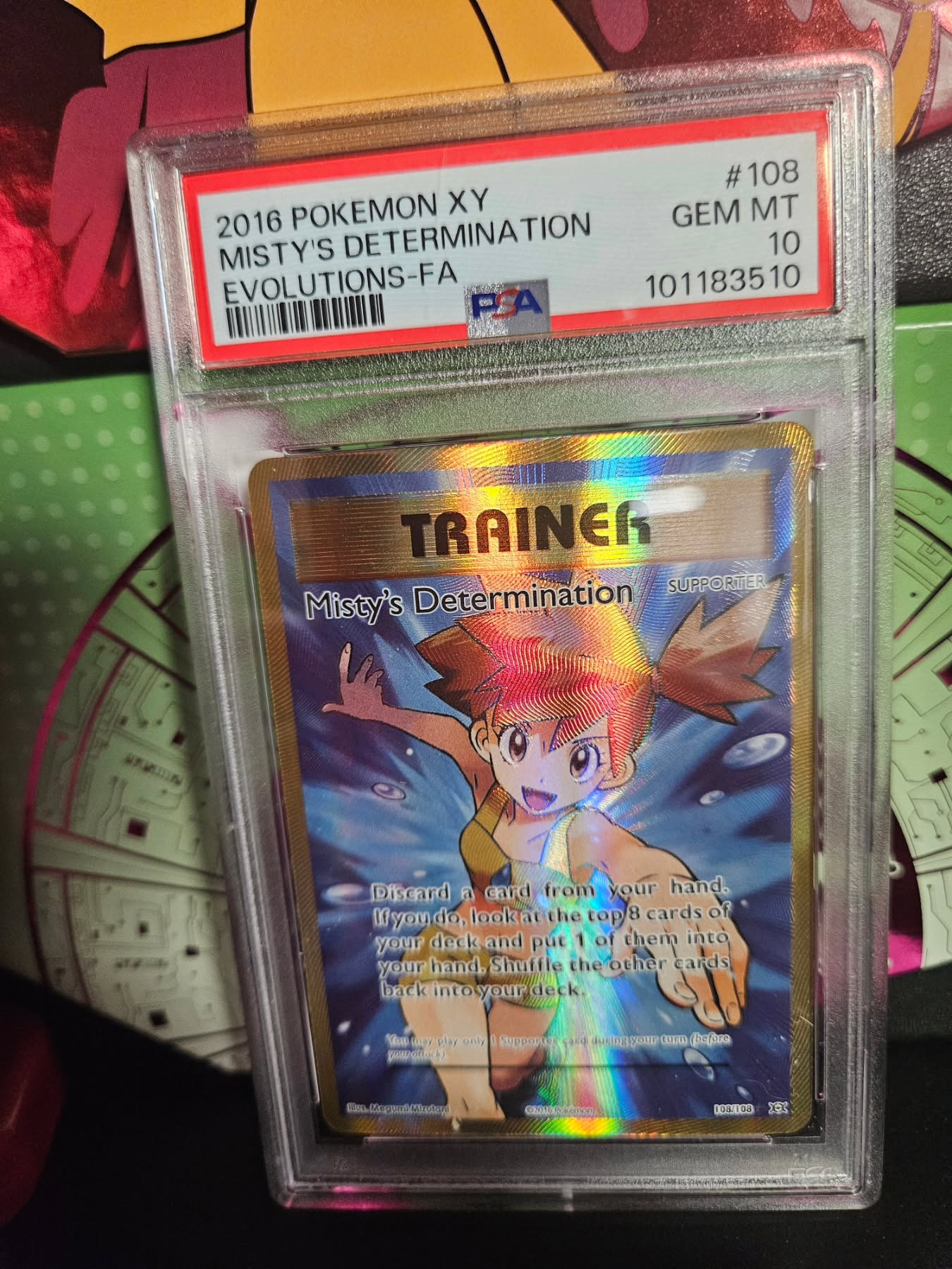 Good Pokemorning all! Installment number 2 of Mystic Misty week is this XY era Misty's Determination, love this card! What do you think?
.
.
.
.
.
.
#pokemorning #pokemon #pokemontcg #pokemoncards #Mystic #Misty #tradingcards #tradingcardgames #tradingcard #psacard #psaslab #psa10