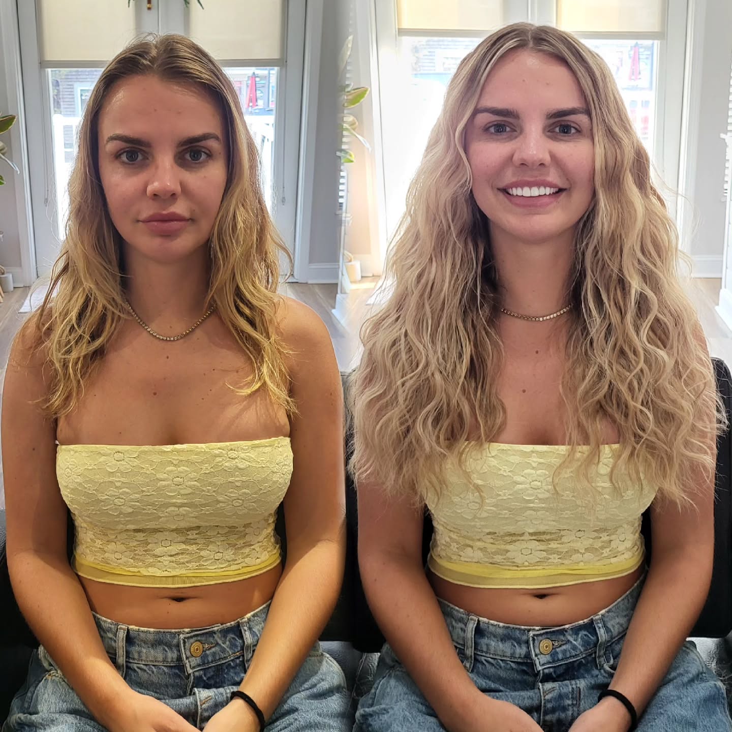 โจ Major glow-up moment โจ
This beautiful soul came in ready for a change, and we delivered.
We went for a soft, full look with a blend of natural wave textures that air-dries effortlessly but can still be smoothed out when she wants something sleek. The goal was freedom-- wearable, versatile hair that feels like her.
We kept the length just right (she was leaning toward 22's, but we ended up with 18's), and she was shocked at how long and voluminous it felt-- without feeling heavy. Thatโs what happens when the install is balanced to match your natural density instead of just piling on hair.
We used an invisible bead method, so she can wear it up, down, or half-up without anything showing. And everything was custom-colored to melt into her real hair for that seamless finish.
She had tried extensions a couple times before, with disappointing results. But after reading through my site and really doing her research, she came in feeling confident that this time would be different. And it was. โจ
She left glowing, feeling more like herself again... and thatโs what this is all about!!
Fill out the pre-consultation form to get started
๐ www.glowupextensions.com
#cthairstylist
#ctstylist
#cthair
#ctextensions
#cthairextensions
#invisiblebeadextensions
#handtiedextensions
#seamlessextensions
#hairtransformation
#healthyhairjourney