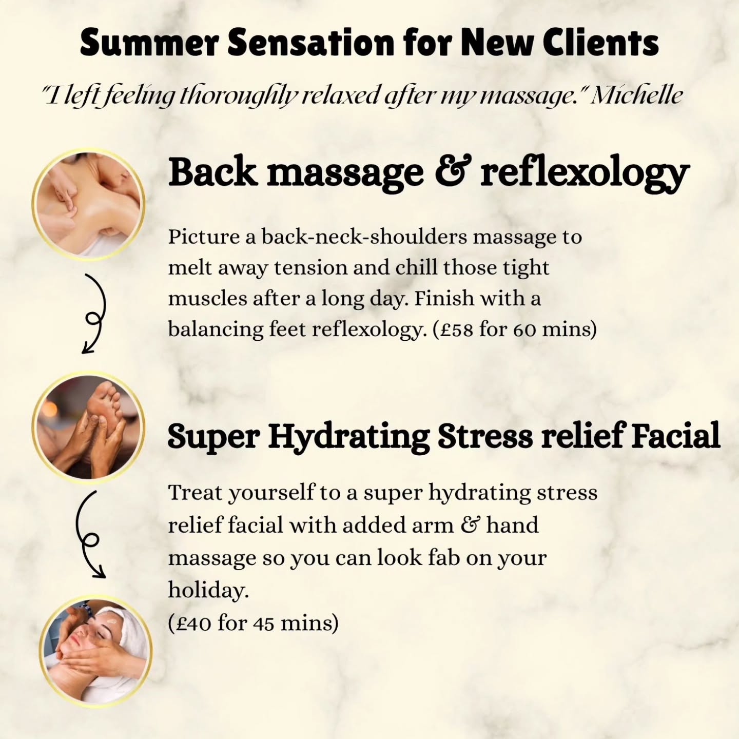 ❌️ Treatments by Bea might cause #relaxation and better sleep 😲😏 ❌️
Limited spaces available! July is just getting booked up.
Before, after or instead of holiday come and get our treatments.
Call or text to book 075 518 14 122 or book your slot online.
Let's make it happen! 🙌👣
#massage #reflexology #massagepurley
#metime #ideserveit