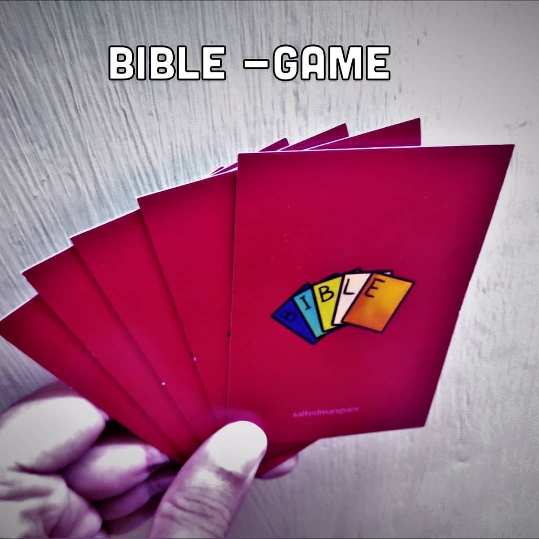 In the game BIBLE - you are scholars, contributing towards translating & printing The Bible. Win the game by making bigger and faster contributions. On your turn you can either collect books to translate, or print them. Governed with set collection and open drafting mechanics, BIBLE is a fast paced game that offers various ways to score points. Strategize and enjoy playing this game with your friends and family.
#bible #cardgamedesign #christiangames #designforjesus #jesus #christiantabletopgaming #faith #sundayschool #christian #setcollection #familygames #quickgames #designedforjesus #youthfellowship #biblegames #christiangaming #christiangamers #bibleforkids #biblestories #biblebook #youthgroupgames #bibleart #church #mgocsm #saltedmangoes