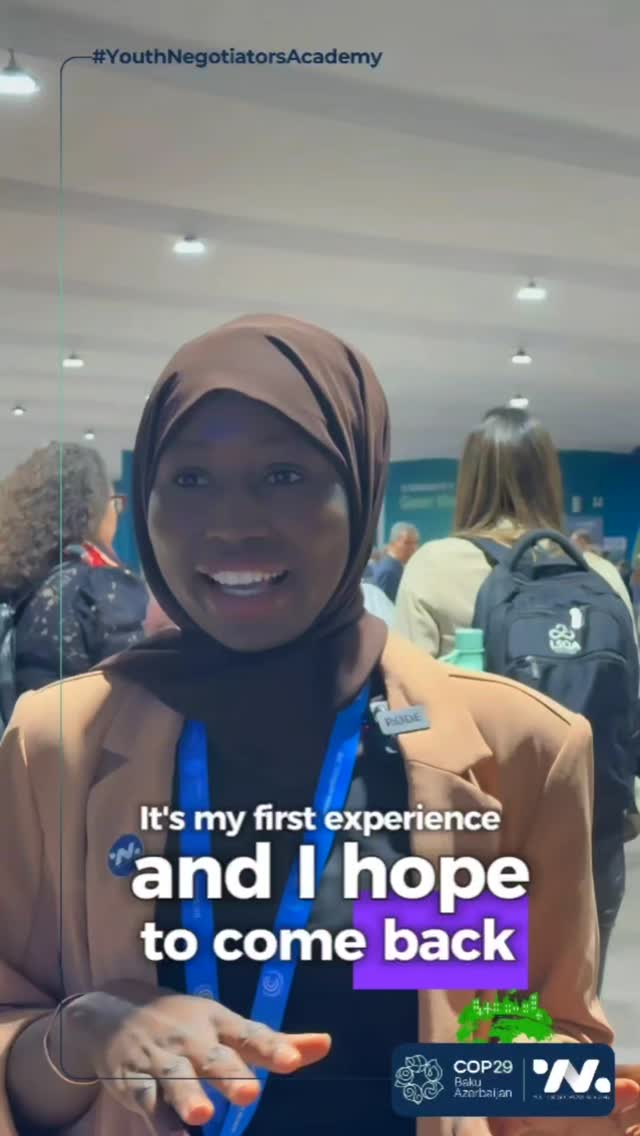 Introducing our new series: Meet the CYNP Young Negotiator! ๐ค
With the chaos of #COP29 well underway, we're taking quiet moments at our community Hotspot inside the Blue Zone to connect with our wonderful cohort of young negotiators. Although the collective impact of the 120+ young negotiators we have at COP29 is huge, we still want to draw attention to the individual stories of our CYNP family. ๐ค๐
Meet @swee_nguma from The Gambia! Mariama gives an insight into her climate advocacy and shares some surprising facts about COP29 ๐ค
Keep your eyes peeled for more Meet the Negotiator videos during COP29! ๐ฆ
#cop29azerbaijan #unfccc #youthnegotiators #youthnegtiatorsacademy