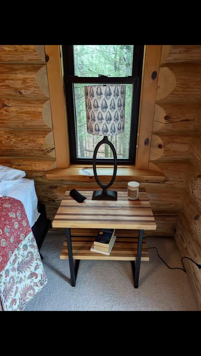 Cabin side tables. Mixed species reclaimed hardwoods that fit in anywhere. #furniture #cabin