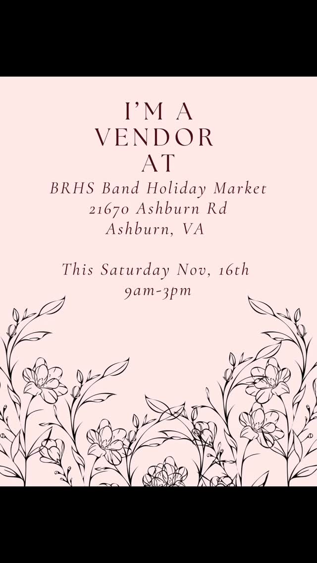 Join me at the 2nd annual Broad Run Holiday Market!
Shop with over 150 amazing vendors and food options, Donate blood at the INOVA Mobile Donation Bus.
Share this event and use #brhsbandholidaymarket for a chance to win 1 of 3 amazing gift cards!
The first 100 people to enter the event will be given a swag bag full of goodies from participating vendors.
Silent Auction that will benefit the Broad Run High School Band Program.
You won’t want to miss this!
#smallbatchsoap #besodaring #smallbatchskincare #smallbatchskincare #handmade #holidaymarket