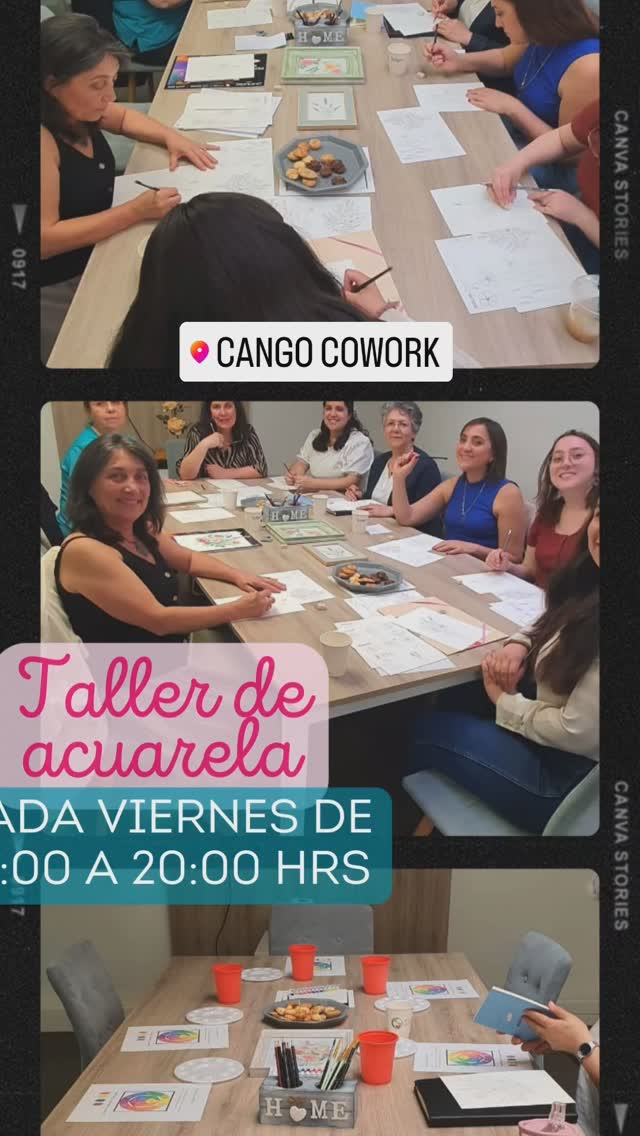 Cada viernes @artelavinca nos trae este hermoso taller de acuarela para hacer volar tu creatividad 🤯y tu lado más artístico. 🖌️🎨
Si te interesa este taller te compartimos su Instagram @artelavinca 💕😊y esperamos tenerte en el Cowork disfrutando de esta linda actividad.
#talleracuarelas #talleracuarelasantiago #coworking #cowork #salasdereuniones #profesionales #emprendedores #arte