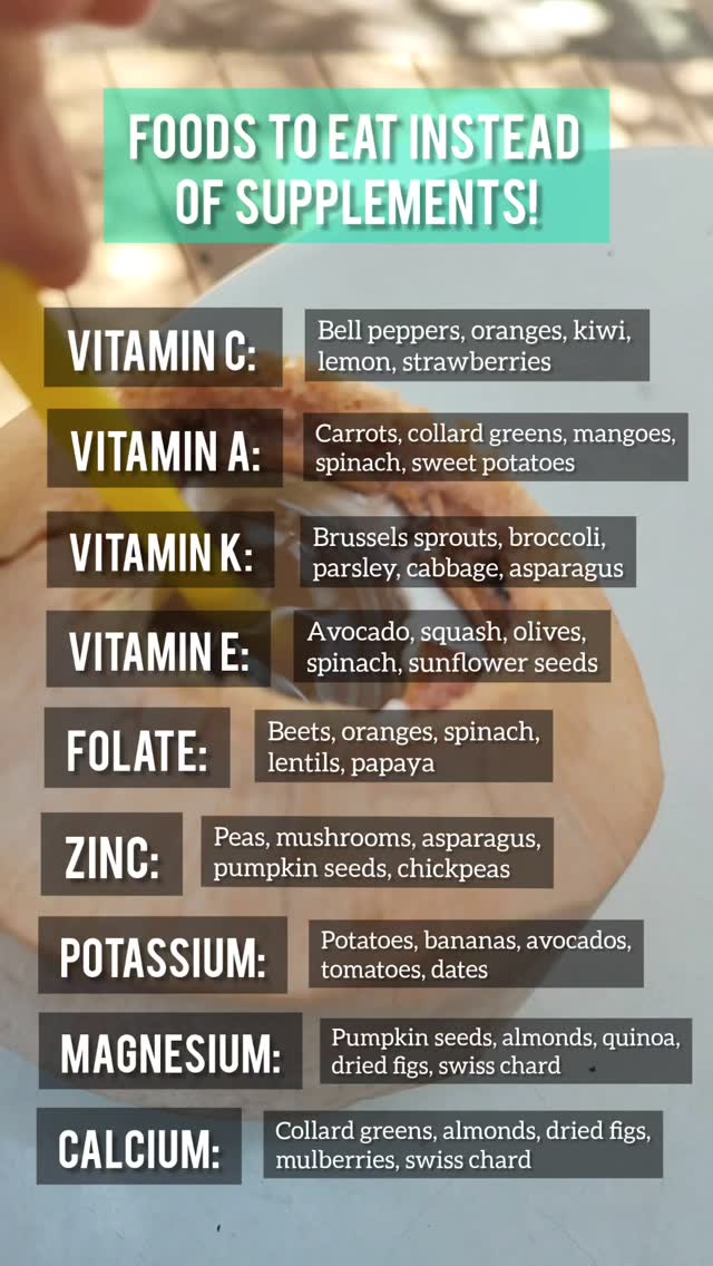 Unfortunately, most supplements are ISOLATES that are created in the lab and don't take into account the ratios of nutrients found in nature. 👩🔬🫣
You see, nutrition is HOLISTIC, and in nature, all the vitamins, minerals, compounds, fiber, and enzymes found in a food help one another get absorbed and utilized correctly by the body.🍏🍊🍌🥭
When we strip away these helpers, the body doesn't recognize the compound and isn't able to utilize it correctly.
Most supplements can lead to dysregulation of the body (for example, too much calcium and not enough magnesium), which can cause health issues over time.
So, WHAT'S THE SOLUTION?
It is to get all of your supplements from organic foods! The only other supplements that work well are dehydrated raw food supplements (dehydrated superfoods, veggies, and fruits) as well as herbs and tinctures. 🌿
-------------------------------
➡️➡️➡️ If you're looking for the best way to use foods for health and healing the body, my new guide and recipe book will not only show you exactly what to eat as you transition to healing but also how to prepare your food and how to consume it! 🤩🥘🥗
If you're interested in learning more about it, simply DM me "HEAL WITH FOOD," and I will send you more information! 🥳
.
.
.
.
.
#healthylifestyle #holisticwellness #healingwithfood #healingfoods #supplements #healthyhabits #healthhacks #healthyrecipes #wellnesstips #healthtips #healthyliving #wellnesscoach #detoxwithanesa