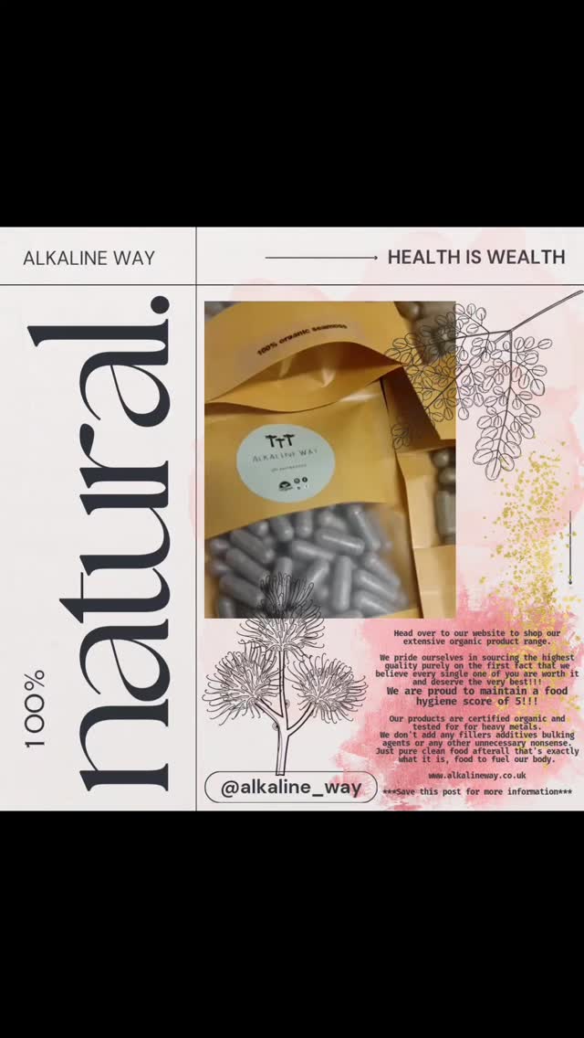Head over to our website to shop our extensive organic product range.
.
We pride ourselves in sourcing the highest quality purely on the first fact that we believe every single one of you are worth it and deserve the very best!!!
.
We are proud to maintain a food hygiene score of 5!!!
.
Our products are certified organic and tested for for heavy metals.
.
We don't add any fillers additives bulking agents or any other unnecessary nonsense. Just pure clean food afterall that's exactly what it is, food to fuel our body.
.
.
.
.
www.alkalineway.co.uk
***Save this post***
#healthiswealth #alkalineway #organic #pure #youmatter #herbsforyourhealth #familyowned #herbsforyourhealth #wecare #selflove #selfcare #mindfulness #powertothepeople #youareenough