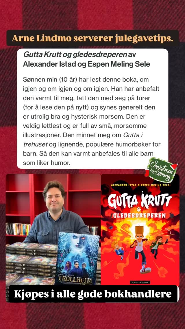 Julegavetips fra Arne Lindmo
——————-
#guttakrutt #guttakruttoggledesdreperen #bøker #bok #barnebøker #bookstagram #barnebok #jul #julegavetips #julegaver #gave #booklover #author #illustration #illustrator #trollheimen #arnelindmo @arnelindmotrollheim @ebbquan @foreningenles @barneboker