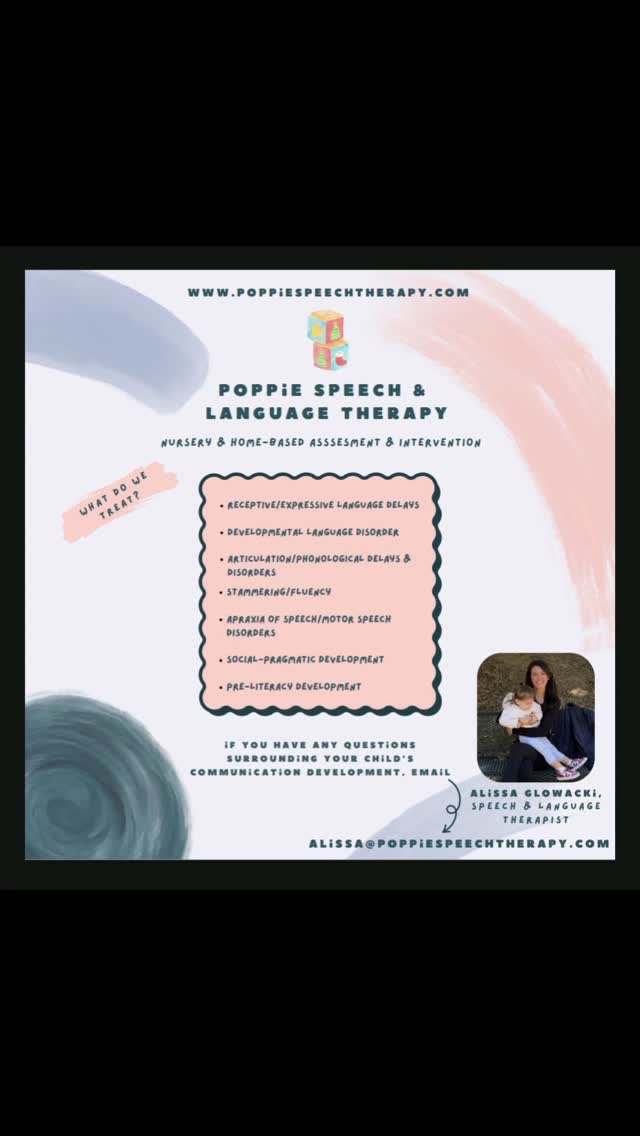 Looking for a speech therapist? ‘Meet Alissa! She is a licensed Speech and Language Therapist and founder of Poppie Speech and Language Therapy! Her goal is to make your child leave sessions wanting more through the establishment of positive and enjoyable associations with communication.
