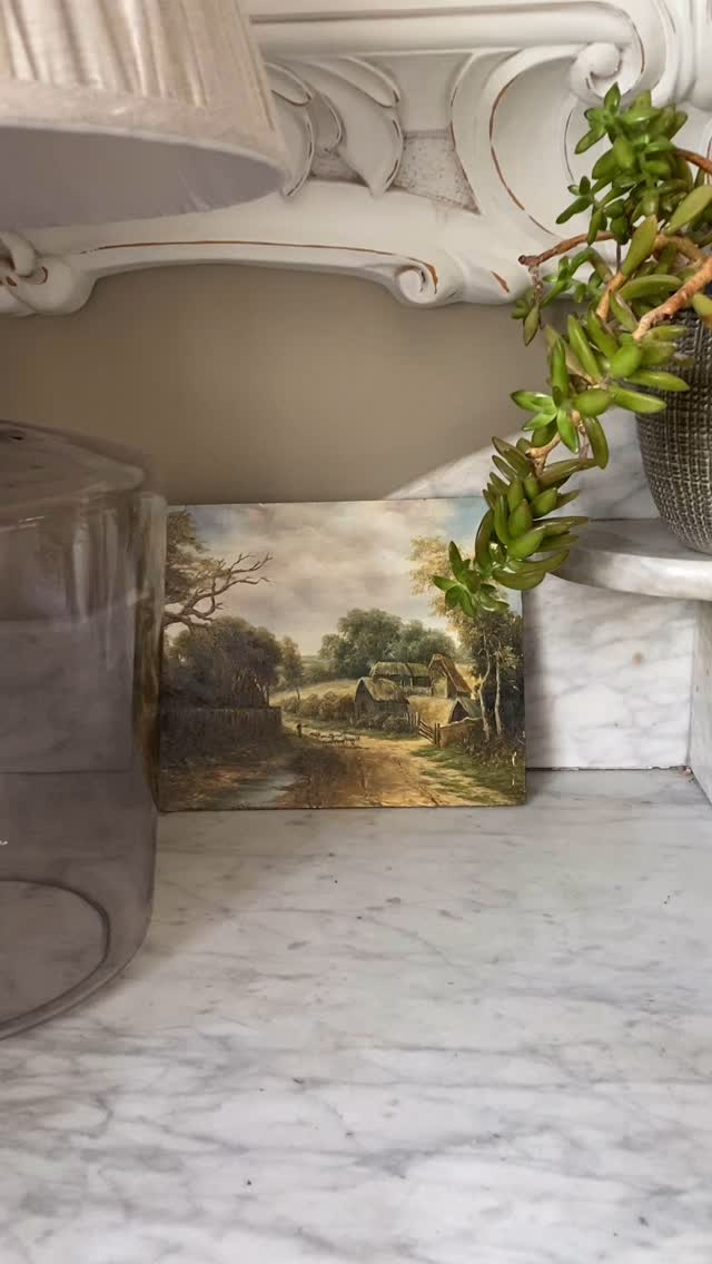 This little painting came from my grandparent’s house. When I found it, I fell in love. I had never seen it before, along with a number of other things. Probably because of its broken wooden frame, which I managed to carefully remove and how beautiful does it look without..! Sometimes less is more and I think with this little piece it really doesn’t need anything else ☺️ 🖼️
#artwork #thriftedart #oilpainting #eclectic #painting #interiors #interiordesign #design #interiors #homestyling #homedecor #surreyhomes #homerenovation #designer #interiordesigner #edesign #bedroomdesign #makeyourhouseyourhome #natalielouiseinteriors