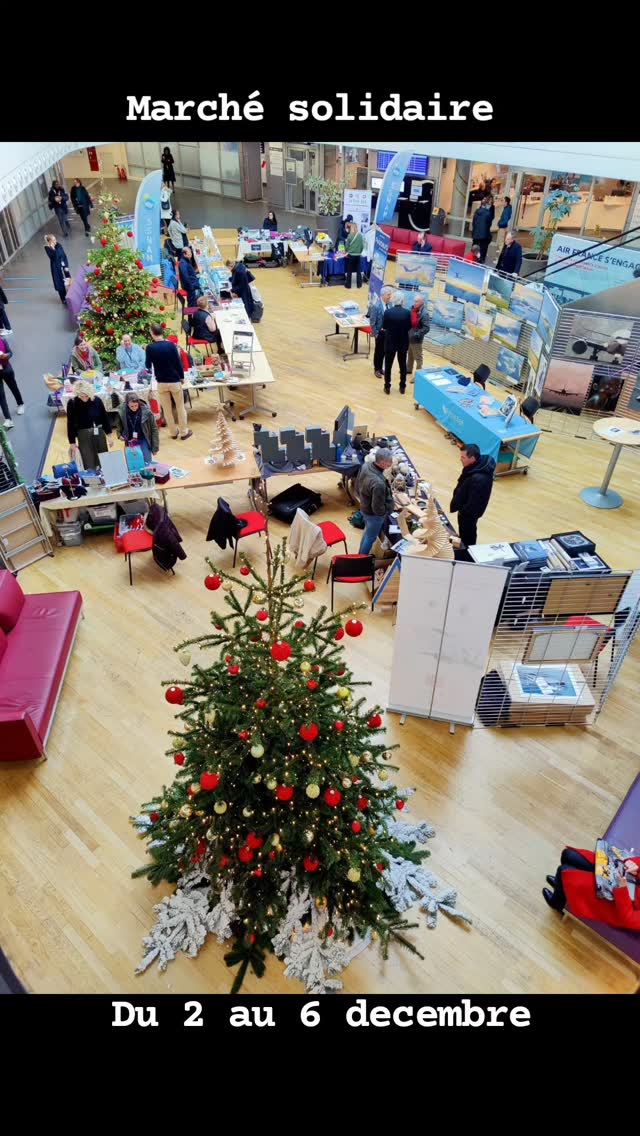 MARCHÉ SOLIDAIRE !
Du 2 au 6 décembre, à l'Espace Forum de la Cité PN : des collègues d'Air France proposerons des produits artisanaux : leurs créations!!
Une partie des ventes sera reversée au profit d'associations, dont le SSNAM So'PN
Venez nombreux découvrir leur travail !!!