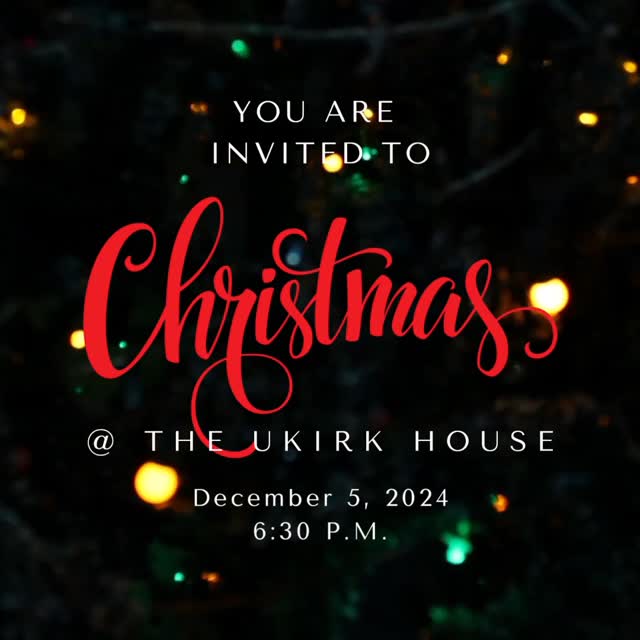 Join us at UKIRK Thursday evening for some Christmas cheer! If you want to participate in Dirty Santa please bring a $15 🎁