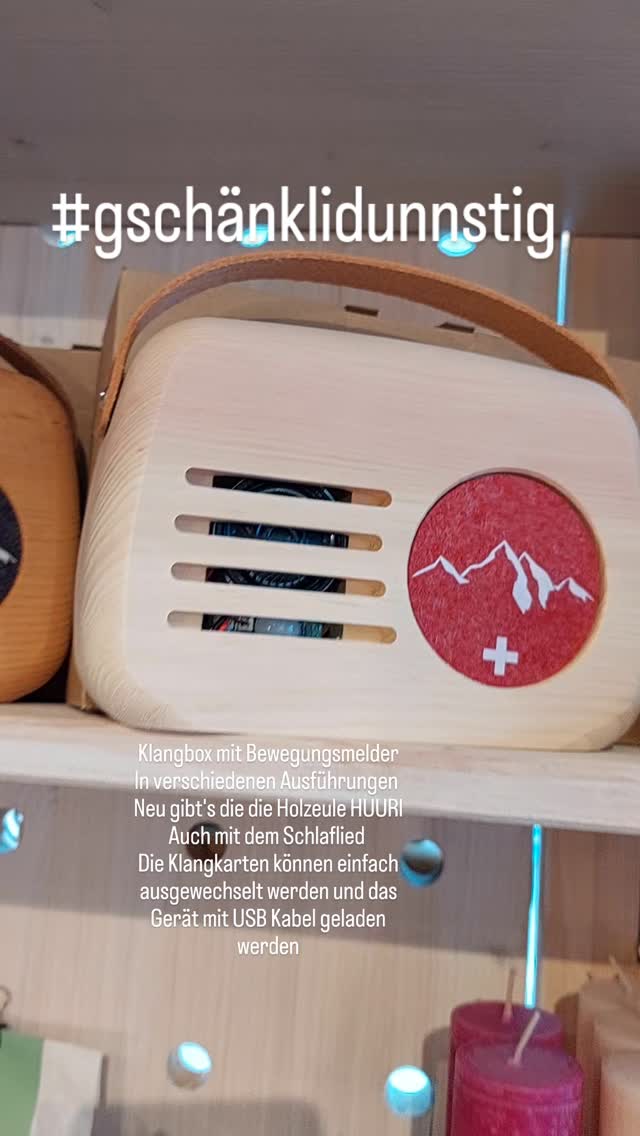 GESCHENKIDEE Klangbox mit Bewegungsmelder
#schönesundnützliches #inderschweizgemacht