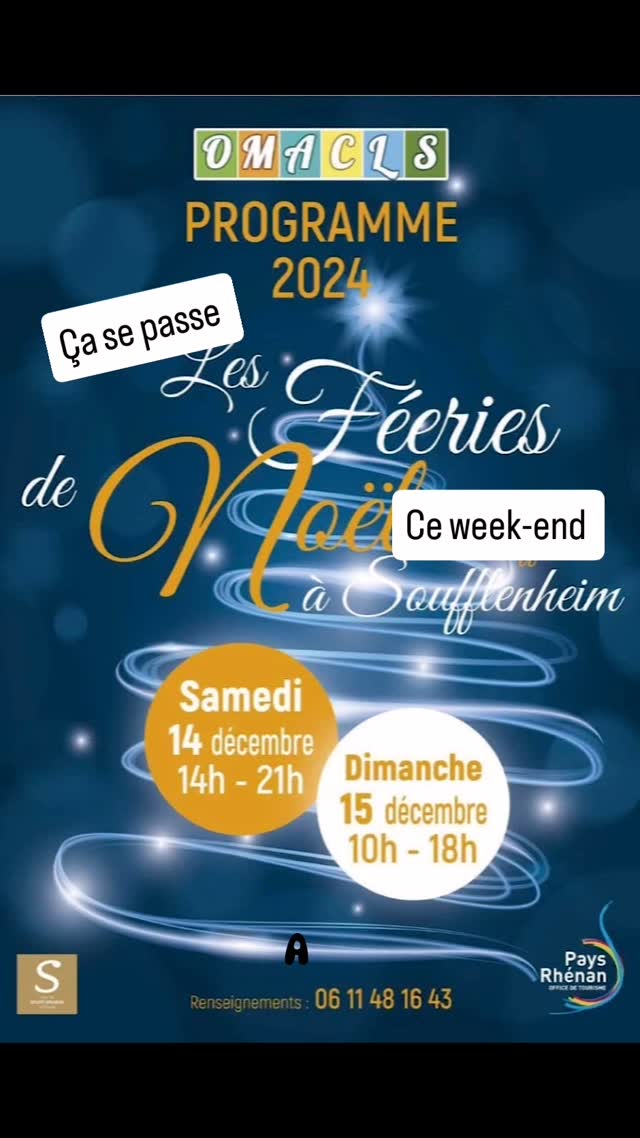 Un sacré programme ce week-end à Soufflenheim 🕯️🥨🎅🎄✨
On vous attend nombreux avec du vin chaud et chocolat chaud 😘