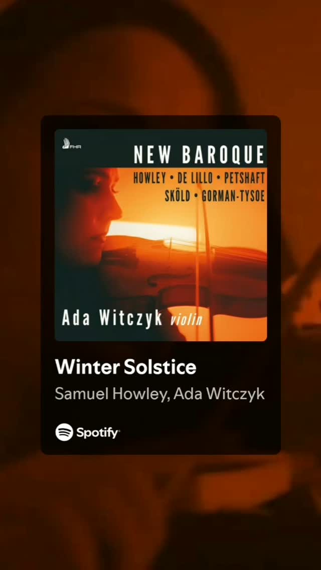 Happy winter solstice weekend everybody!
And here's to a beautiful piece by @howleysam for solo baroque ๐ป violin released a year ago with @fhr_firsthandrecords available to listen on @spotify @applemusic @amazonmusic and @youtubemusic ๐โค๏ธ
Have you listened to it yet?