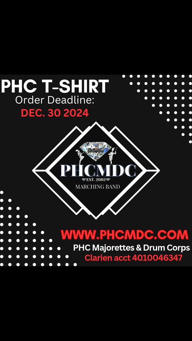 Whether you are a member or just want a PHCMDC Tee to add to your Black and white wardrobe, order today to receive it on or before Jan 31st 2025!
The next order deadline is January 31, 2025! Dont forget to order on our website under "shop", and pay your total via online banking.
Questions? Email management@phcmdc.com or DM us for information.
#phcmdc #zebras #blackandwhite #majorettes #drummers #bermuda #culture