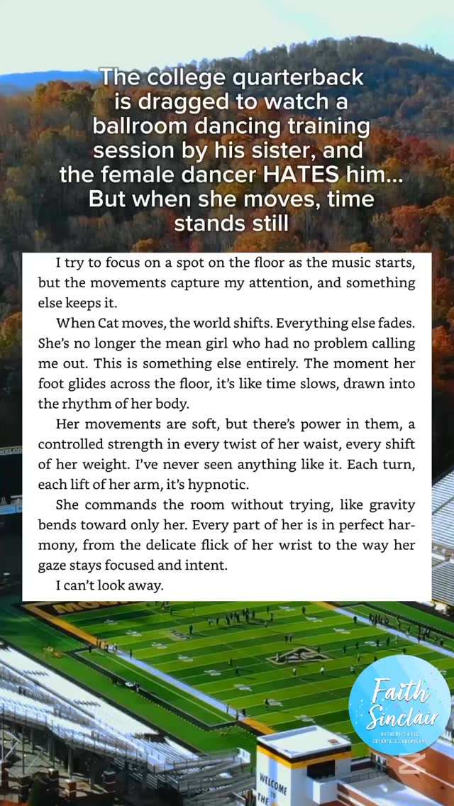 This is just a small snippet of how this MMC is captivated by the FMC. And you’ll start meeting them next week.
Also, how perfect is the cutoff point of this sound?
#bookstagram #romancebooks #sportsromance #sportsromancebooks #kindleunlimitedromance #faithsinclair #indieauthor #booklover #romanceauthor #romancereader
