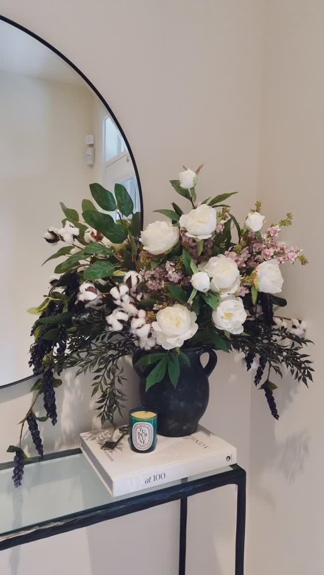 I’ve always been obsessed with English gardens (possibly from watching Pride and Prejudice one too many times), and I had so much fun creating these arrangements. I paired soft, romantic florals like lilacs and peonies with unexpected touches—like cotton and blueberries—and I’m loving how it all came together. Which one is your favorite? Let me know! 💐
.
.
.
.
.
.
.
.
.
.
.
.
.
.
.
.
.
.
.
#homesweethome #florals #decor #springtime #flowers #peonies #flowerstagram #blog #blogger #homedecor #homedesign #flower #cottonstems #lilac #floral #flowerbouquet #homedecoration #fyp #spring #flowerarrangement #floraldesign #eucalyptus #fauxplants #fauxflowers #homestyling #bouquet #floralarrangement #englishgarden #bouquetofflowers #springflowers