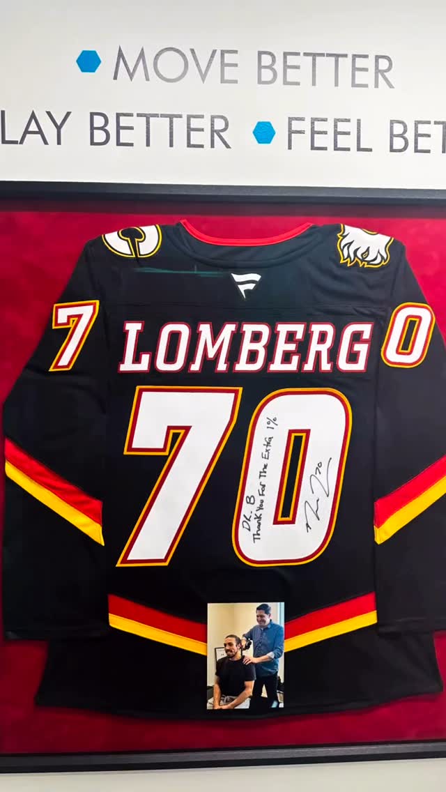 At my chiropractor @thriveokotoks getting tuned up and ready for the concrete cleaning and sealing season and saw one of my favorite @nhlflames players @ryanlomberg is also a client! Both of us are proficient at our craft and want to ensure we are operating at peak performance levels! #yyc #yycsmallbusiness #yycconcrete #concrete #yycsmallbiz #goflamesgo