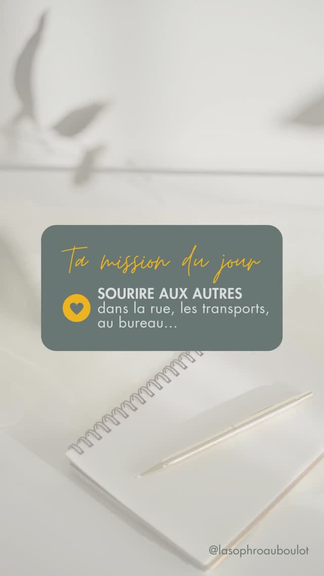 Un sourire peut changer une journée. Partage-le !
💛 C’est simple, gratuit et incroyablement puissant.
👉🏼 Dans la rue, dans les transports, au bureau, prends une seconde pour partager un sourire sincère.
Effet garanti :
🥰 Ça adoucit ta journée (et la leur).
🔗 Ça crée une connexion, même avec des inconnus.
🥳 En bonus santé : un sourire libère des endorphines, ces hormones du bonheur qui réduisent le stress et boostent ton humeur !
☀️ Et qui sait, tu pourrais illuminer la journée de quelqu’un qui en avait vraiment besoin.
Alors, souris !!
🌈 Et en plus… c’est contagieux !
💡 Le savais-tu ?
Sourire régulièrement peut même renforcer ton système immunitaire et diminuer la tension artérielle. Alors, pourquoi s’en priver ?
Prêt.e à relever le défi ?
💬 Dis-moi en commentaire si tu as senti l’effet magique du sourire aujourd’hui.
—
🙋🏼♀️ Hello, moi c’est Constance, je suis animée par l’envie de favoriser le « mieux-être » dans les environnements professionnels.
✨ Ma mission en tant que coach et sophrologue ?
Accompagner tous les professionnels à libérer et booster leur potentiel en les aidant à se poser les bonnes questions pour qu’ils puissent se sentir mieux dans leur tête, leur corps et par conséquent dans leur travail et leur vie !
.
.
.
#coachingprofessionnel #intelligenceemotionnelle #ie #sophrologie #developpementpersonnel #gestiondustress #gestiondesemotions #prevention #qvt #bienetreautravail
