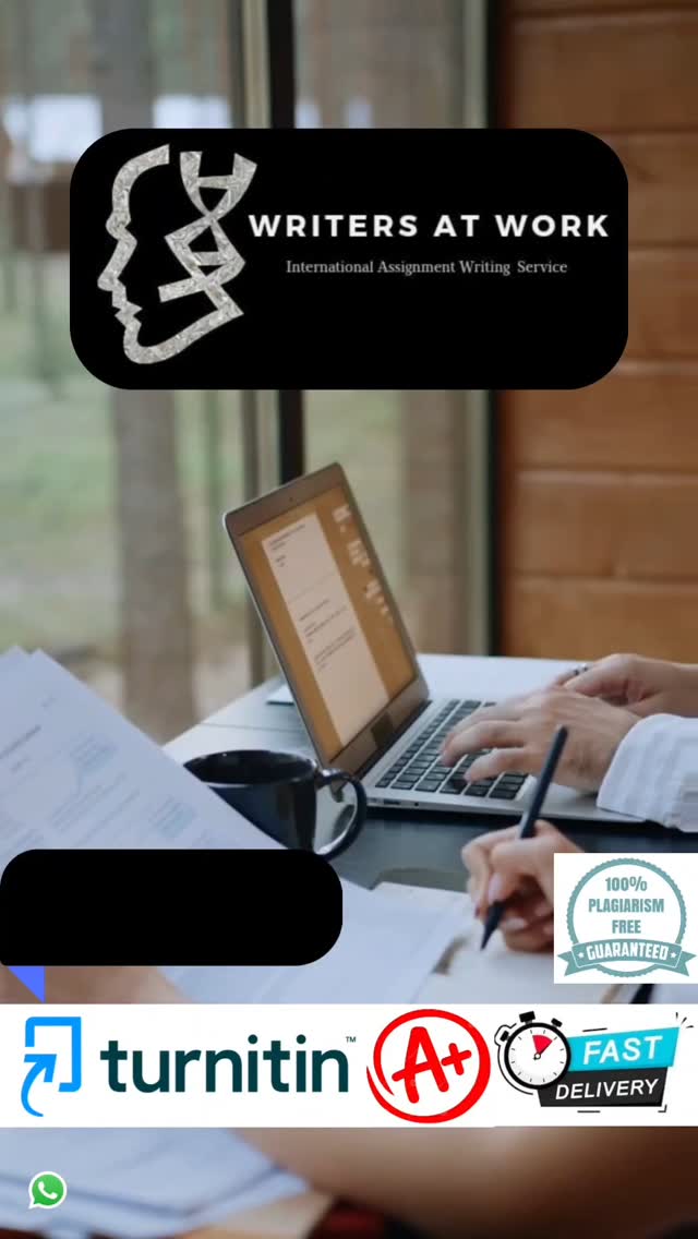 WritersAtWork is a leading international assignment writing service provider.
Our PhD experts have more than 10 years of experience each in preparing specific, unique, and creative solutions with a focus on high-quality affordable prices.
WritersAtWork can help you with all your assignments as we do well in all subjects and courses from undergraduate to PhD. level of study.
WhatsApp your requirements, we will help you in writing dissertations, research proposals, assessments, coursework, reports, projects, EBP, admission essay, assignment, business proposal, and many other customised writing services.
We assign dedicated technical experts for all your technical projects encompasing SPSS, Python, Excel, R, Database, SQL, Matlab, Coding, Development, and more.
Also, we can help you with presentations, video PPT, script, voice-over, and more.
Professional CV, Cover Letter, SoP writing, Admission Essay, PDP, Templates work, Business Plans, Investor Pitch, and more.
Service Level Agreement (SLA)
✅️Urgent Delivery with High Quality
✅️🎓 Dedicated PhD. Expert Writers
✅️100% plagiarism-free guarantee and AI-Free (TurnItIn)
✅️💯% confidentiality
✅️Proofread and multiple Quality Checks
✅️High Distinction/A+ Assured
✅️Latest, specific, and accurate referencing (APA/Harvard/Chicago/MLA/IEEE/Oscola)
✅️Journal articles used from credible academic databases
✅️WhatsApp Support
✅️Trusted by 100k+ international students
Kindly send your assignment brief on whatsapp directly: +917042311118
Wa.me/917042311118
#Dissertation #AssignmentHelp #EssayWriting #WritingService #WritersAtWork