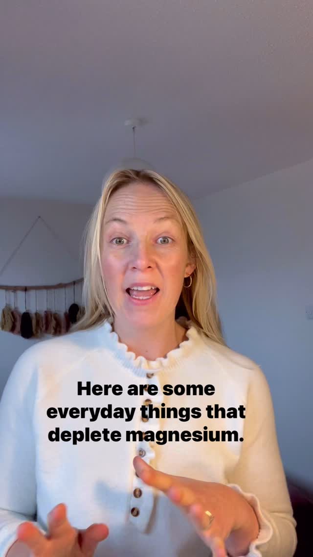 Here are some everyday things at the depletes magnesium
Unfortunately, there’s so many things that we intake every day that’s a deplete magnesium, here are just some of them:
⭐️ Any alcohol
⭐️ excess calcium intake from supplements and medications
⭐️ Caffeine
⭐️ Many common daily medications
⭐️ Stress of all kinds (even good stress to the body)
⭐️ Sweating