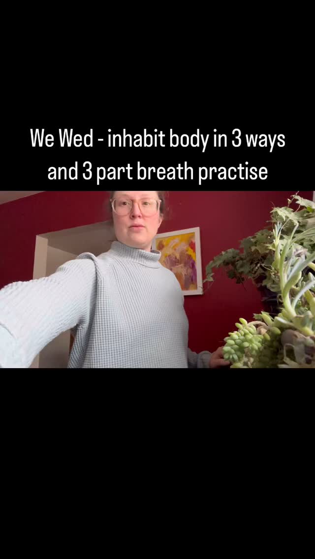 We Wed - Invitation to land in head, heart, and foundation. Also, a guided 3 part breath practise. How does this land in you? What is the impact?
No right wrong, but definitely an invitation to met and know yourself a little more…