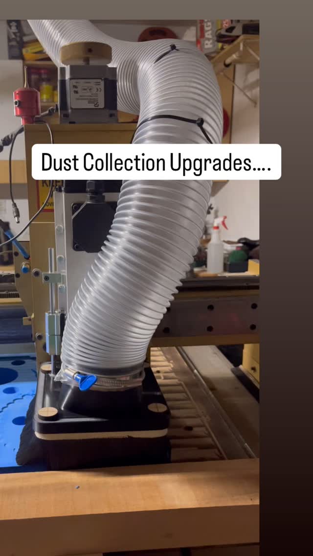 We’re working with a new material and we added some new upgrades to our already awesome Jet dust collection system. #cnc #cncmachining #dustcollection #jetdustcollector #jetdustcollectionsystem #jettools