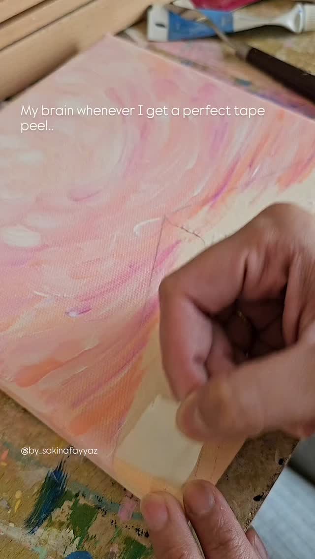 I was craving a good tape peel today and this one for sure delivered 😌
I’m continuing work on "The Path to Peace" collection, featuring Quran verses, for the upcoming market at @rgsguildfordqatar ! Join me there on 1st Feb, from 10 AM to 3 PM.
Can’t wait to show you how this one turns out—stay tuned!
.
.
.
.
.
.
.
#IslamicArt #AbstractArt #QuranVerses #PeacefulDecor #SoothingArt #SpiritualArt #ModernIslamicArt #HomeDecorInspiration #ArtForInteriors #CalmingArt #FaithInspiredArt #MinimalistArt #ArtForYourHome #HandmadeWithLove #CustomArt #DohaArt #QatarArtMarket #AcrylicPainting #AbstractLandscape #BuyLocalArt