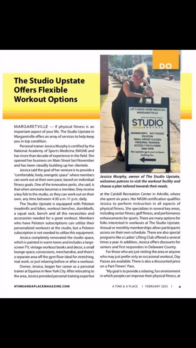 Thanks to A Time and A Place Mag for the feature! Come and beat the winter chill with a 🔥🔥🔥 workout! Open 7 days, monthly, annual, and part-timer memberships, plus day passes and vibes 💞
#delawarecountyny #visitmargaretvilleny #workout #catskills #gym