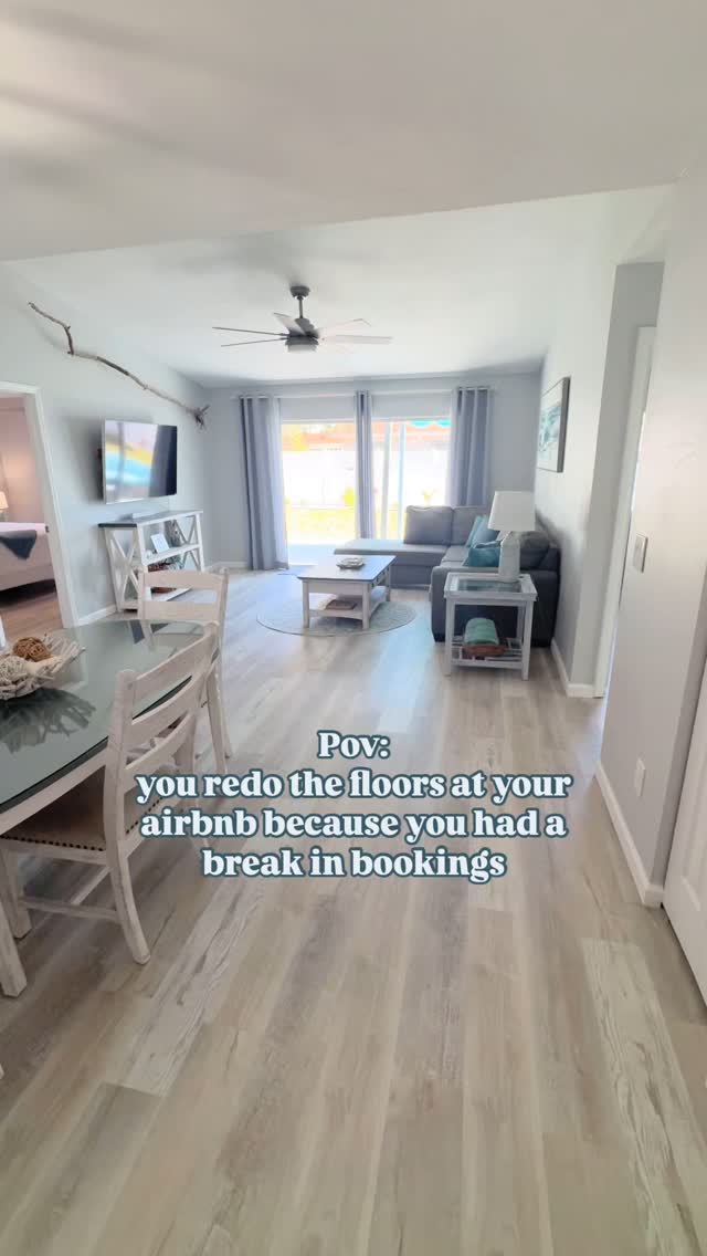 New floors, new feels, same cozy getaway! ✨🩵
We had a small break in bookings so I blocked out the rest of the open days and got to work 💪 so happy with how it turned out 🥰
Stay tuned for some before, after, and during pics 🙌
•
•
•
•
•
#florida #visitflorida #airbnb #beachvacation #renovation #diy #homedesign