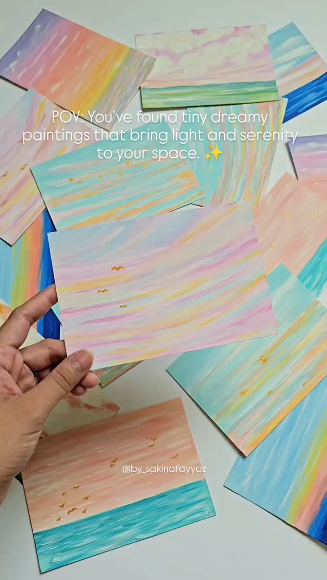 ✨ Bringing back these little "Dreamy Skies" for the upcoming @rgsguildfordqatar market! ✨
These 10 x 15 cm paintings are perfect for gifting or adding a touch of charm to your space.
🗓 Date: 1st February
⏰ Time: 10 AM - 5 PM
Will you be stopping by? Let me know—I would love to see you there!
.
.
.
.
.
.
.
.
#QatarArt #QatarArtists #DohaArt #ArtInQatar #AbstractArt #DreamySkies #QatarArtScene #HomeDecorQatar #ArtCollectors #ArtForHomes #HandmadeInQatar #DohaEvents #QatarEvents #SupportLocalArtists #QatarHandmade #AffordableArt #UniqueGiftsQatar #QatarCrafts #DohaLifestyle #InteriorStyling