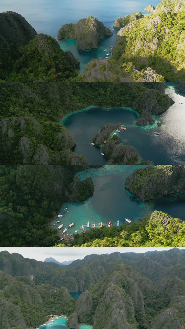 Coron’s crystal-clear waters, dramatic limestone cliffs, and hidden lagoons look even more surreal from the sky. #coronpalawan #dronecinematography