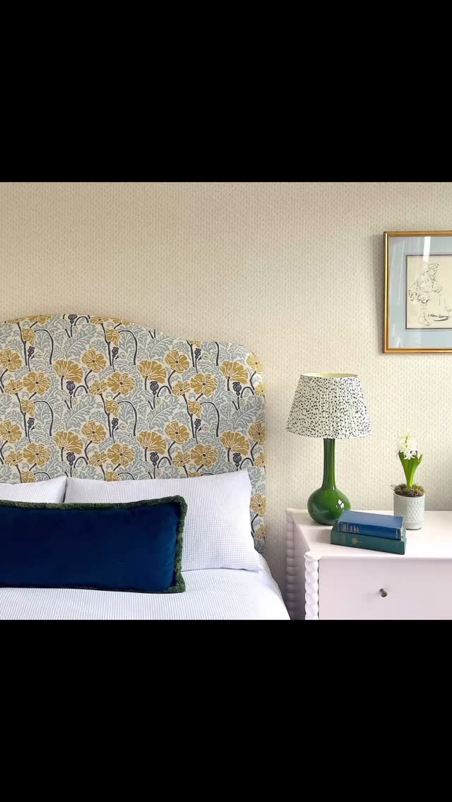 Upholstered headboards and such an easy and cost effective way to add a pop of colour or pattern to a bedroom. Whether as a single feature or as part of a beautiful mixture of patterns and fabrics they always make a room better!!
1. Wild Poppies - ochre and dusk
2. Wide Stripe - bay
3. Little Leaf - blush
4. Salix - dusk
5. Wild Poppies - paprika and bay
#headboarddesign