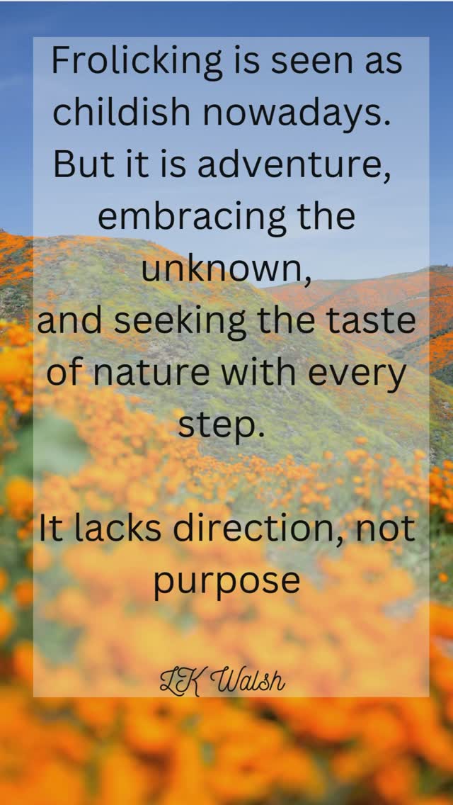 My favorite way to get out of my head is to get into nature and let it consume me until there is no option but to frolic. #frolic #nature #bewild #dance #seek