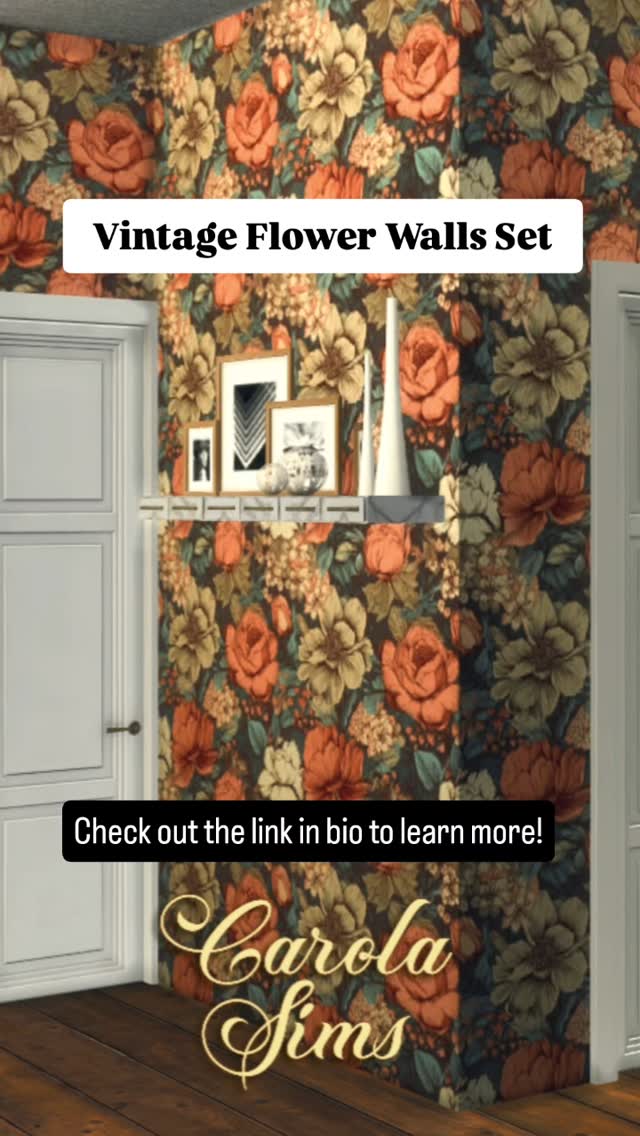 Vintage Flower Walls Set
Delightful flower-patterned wallpapers for your sim's interiors!
#sims4cc #sims4decor #sims4walls #sims4wallpapers #sims4walldecor #sims4 #ts4cclinks #ts4cc #wallcovering #walldecor #wallart #vintagedecor #vintagestyle