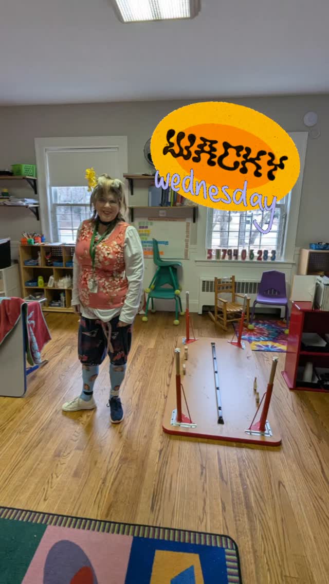 The TK4 classroom is "wackified," including the teacher! Happy Wacky Wednesday! #drseussweek #literacyweek #preschoolfun #veritasatelmwood
