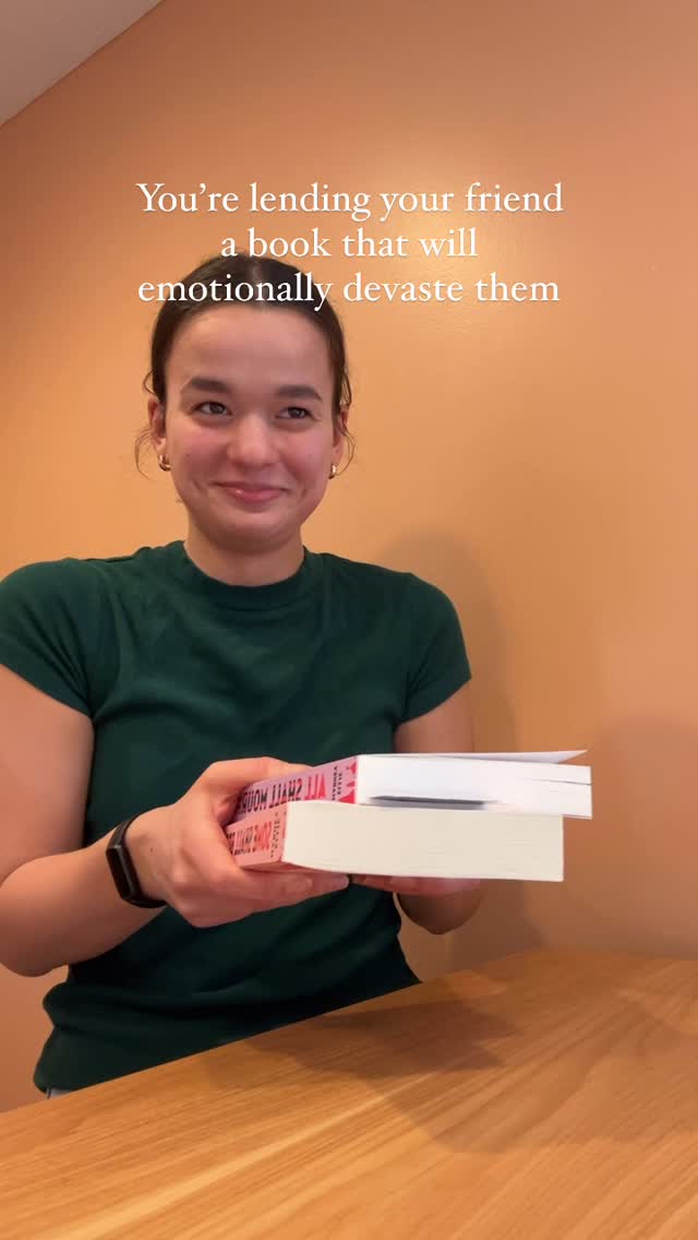 “You’re going to love it!” I say knowing full well they will never be the same again after reading it.
Ft. The second and third book in @elliemarney’s None Shall Sleep sequence. They’re stunning thrillers I’m trying to get my friends to read so we can be damaged together 🤩
Hi, I’m Megan! I’m a YA writer currently working on a couple of contemporary romances. Nice to meet ya! :)
#amreading #booktok #bookstagram #bookhumor #booktoker #booktoker
