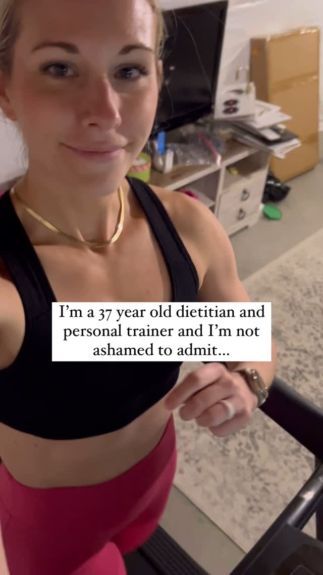 1. I skip runs/workouts when they’ll add more stress than my body and mind can handle that day.
2. I’ll also skip them if my body is craving a different type of movement.
3. I don’t always eat the “recommended” amount of veggies, or other food group.
4. I eat dessert pretty much every day.
5. I try to emphasize whole foods for myself and my family, but regularly include processed foods for various reasons.
6. Sometimes I force myself to eat when I’m not hungry because I know my body needs fuel.
7. My “non-negotiables” for health, like steps, strength training a certain number of times per week, etc. are actually completely negotiable. Following a plan to a T isn’t always a good thing.
8. As a mom of 2 littles, most of my runs are on the treadmill surrounded my kid clutter and chaos. I’m so grateful I can still get my runs in.
Hi! I’m Ellen. I’m a mom, dietitian, personal trainer, and runner 🏃✨ thanks for being here!
#intuitiveeatingdietitian #dietitianlife #momswhorun #momlife #notashamed