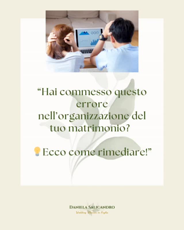 ❌ 𝙃𝙖𝙞 𝙘𝙤𝙢𝙢𝙚𝙨𝙨𝙤 𝙦𝙪𝙚𝙨𝙩𝙤 𝙚𝙧𝙧𝙤𝙧𝙚 𝙣𝙚𝙡𝙡'𝙤𝙧𝙜𝙖𝙣𝙞𝙯𝙯𝙖𝙯𝙞𝙤𝙣𝙚 𝙙𝙚𝙡 𝙩𝙪𝙤 𝙢𝙖𝙩𝙧𝙞𝙢𝙤𝙣𝙞𝙤?
Niente panico!
💡𝙀𝙘𝙘𝙤 𝙘𝙤𝙢𝙚 𝙧𝙞𝙢𝙚𝙙𝙞𝙖𝙧𝙚 in pochi passi.
Quando si inizia senza un piano chiaro, il rischio è:
⚡ Budget fuori controllo
⚡ Fornitori sbagliati
⚡ Decisioni prese con ansia
👉 𝗚𝘂𝗮𝗿𝗱𝗮 𝗶𝗹 𝗰𝗮𝗿𝗼𝘀𝗲𝗹𝗹𝗼 per scoprire come sistemare tutto e ritrovare la serenità!
💬 Ti senti bloccata nell'organizzazione? Raccontami nei commenti 👇
📩 Se vuoi un aiuto personalizzato, scrivimi in DM 💌
#weddingplanner #matrimonio #wedding #salento #matrimonioinpuglia #puglia #weddingplanner #cerimonial #organizzazionematrimonio #budget