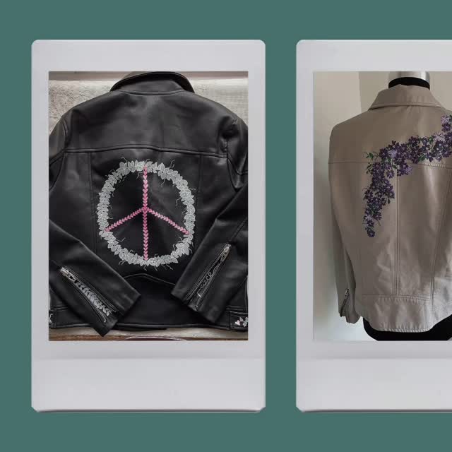 Looking to warm up this winter?
Hand painted vegan leather jackets are your answer! Original artwork hand painted on each piece. I use Angelus acrylic paint, which is permanent on application, chip proof & waterproof ~ I also add an additional waterproofing spray.
Be warm in a customized one of a kind jacket.
sixteensisters.com. Etsy:SixteenSistersStudio
#artonleather #angelusdirect #handpaintedveganjackets #inspiredbynature #scrlgallery