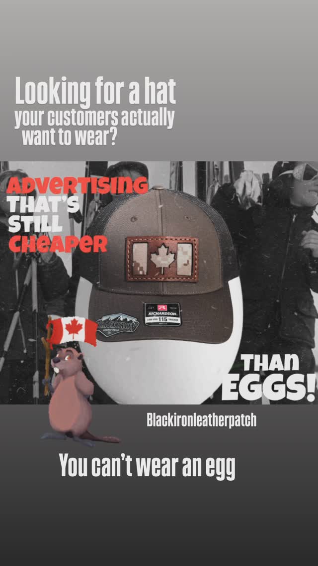 #leatherpatchhats #blackironleatherpatch #madeincanada #canadian #canadianmade