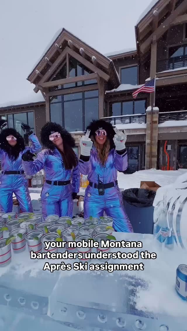 We want to ENHANCE your event…
and the overall experience for you and your guests!
No matter the theme, style, and/or reason for celebration, we will craft our esthetic and flavor to meet your expectations. And if that means wearing @tipsyelves snowsuits in Big Sky, MT, serving skiers and snowboarders at an Après Ski party from an ice bar, we will do it!
It’s your vision, we are just here to help execute it, while keeping professional and quality service as our top priority.
And we will say it again, make sure your bartenders are flavorful like your drinks because we are the ones after all interacting with your guests the most 🤘🏼
#bigsky #bigskymontana #apresskiparty #bozemanbartenders #bozemanmobilebartenders #dryhirebartenders #bozemanbarservices #bozemanweddings #bozemanbarservices bigskybartenders #montanabartenders